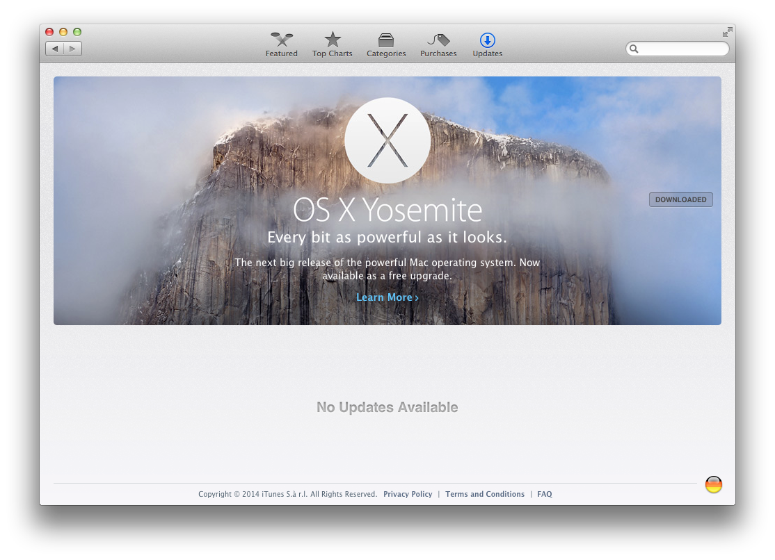 yosemite downloaded