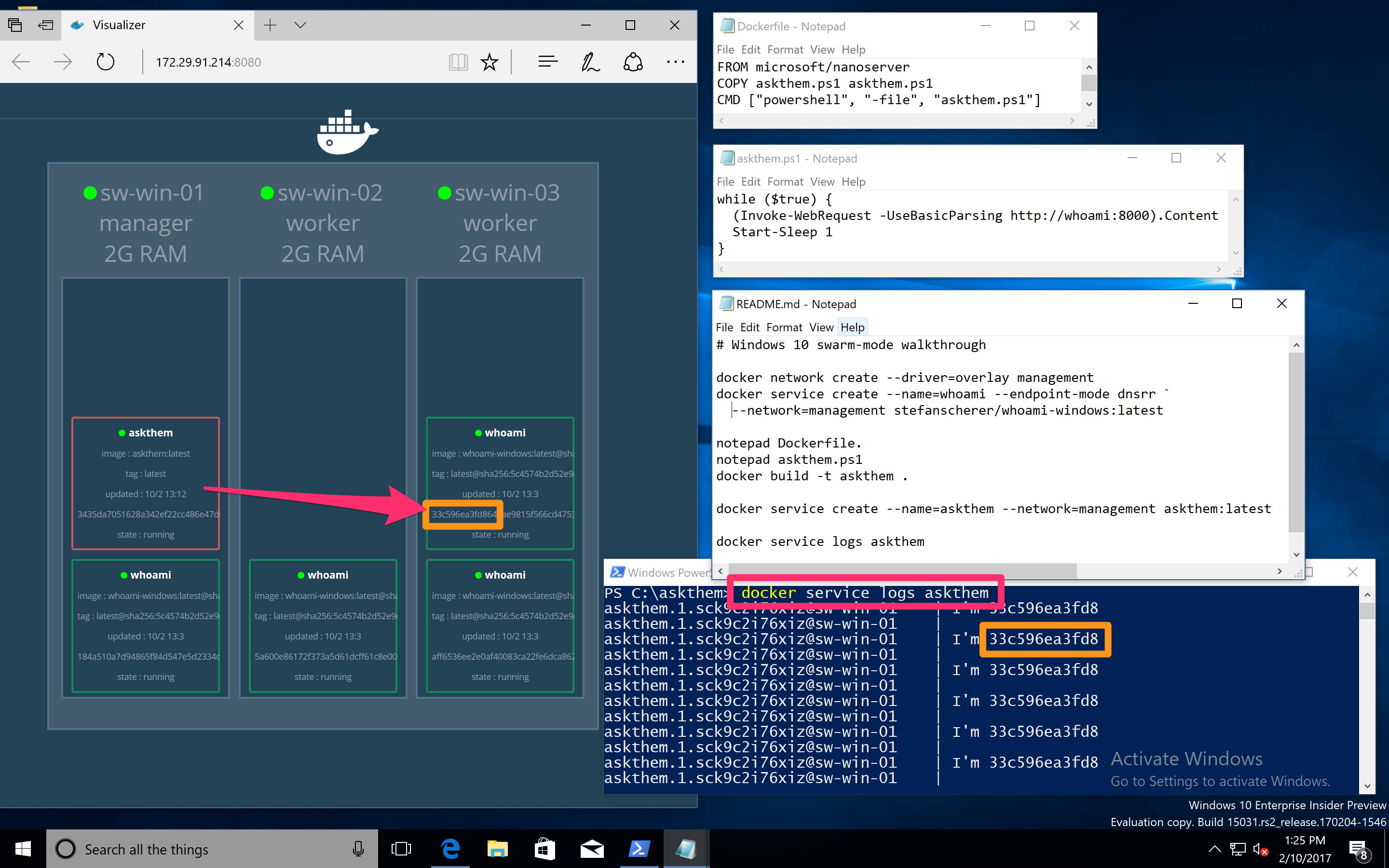 Windows 10 Swarm-Mode