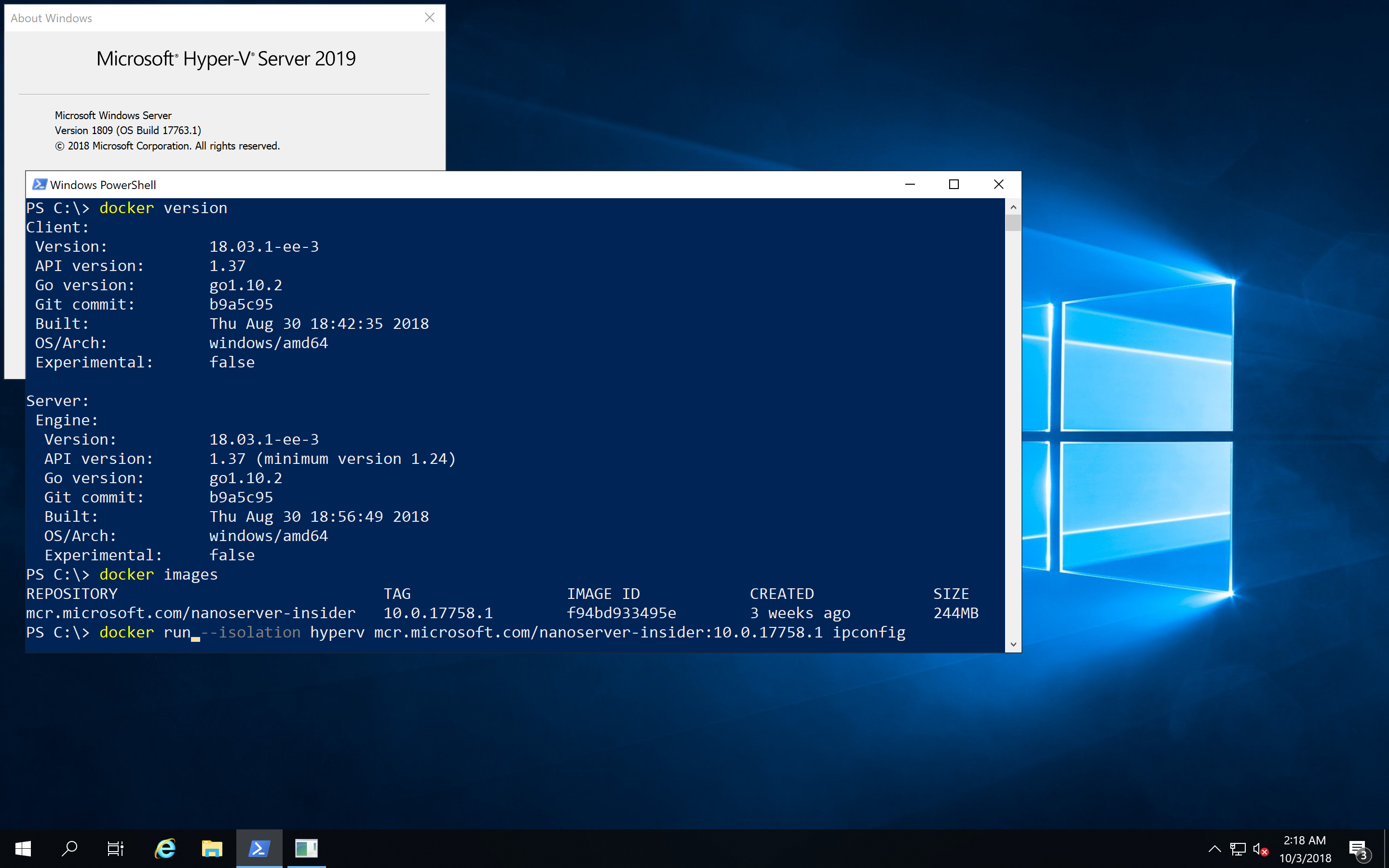 windows terminal server 2019